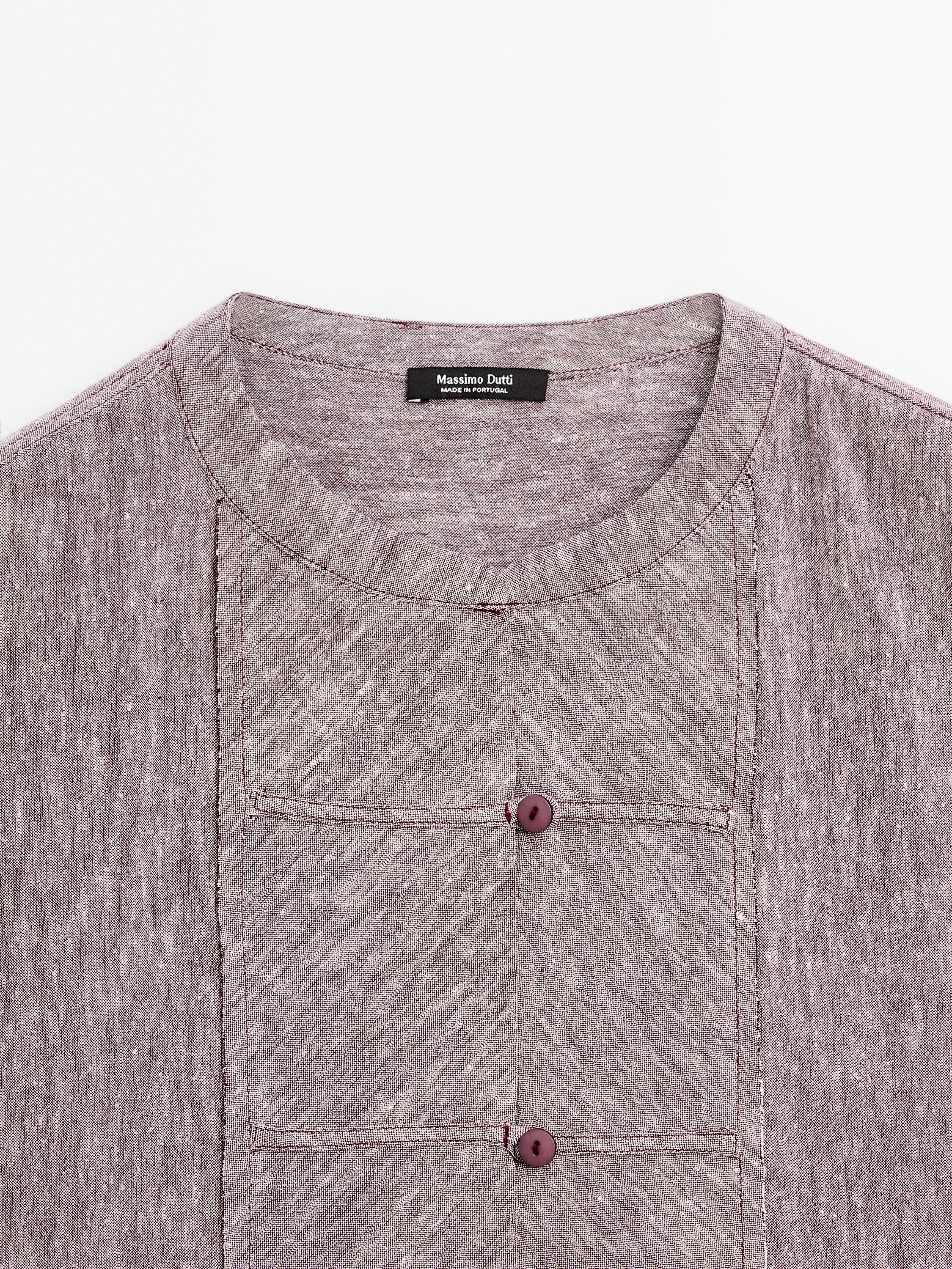 Blouse fluide avec plastron